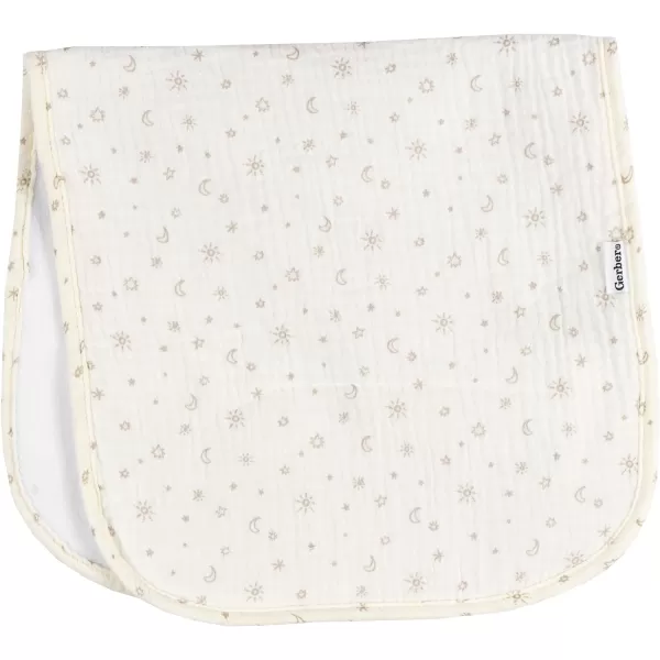Gerber Baby Unisex Muslin Burp Cloths 6-Pack, Vanilla, Large Size 20" x 10"