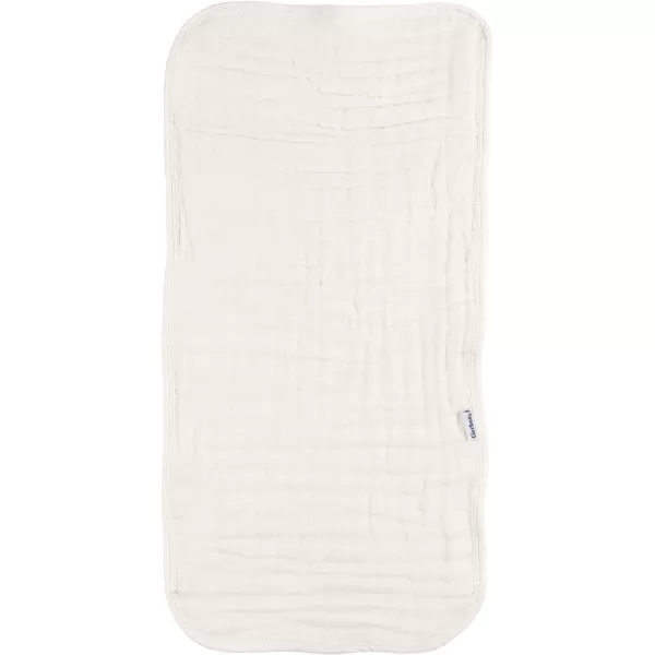 Gerber Baby Unisex Muslin Burp Cloths 6-Pack, Vanilla, Large Size 20" x 10"
