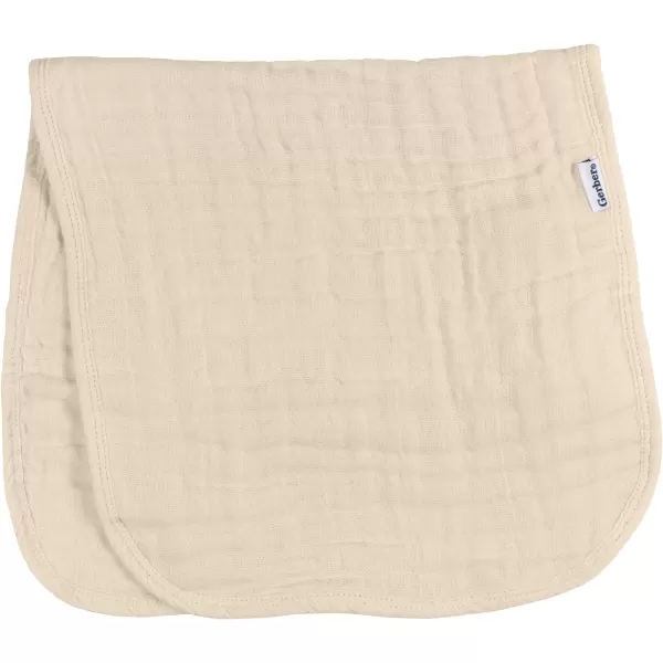 Gerber Baby Unisex Muslin Burp Cloths 6-Pack, Vanilla, Large Size 20" x 10"