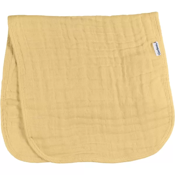 Gerber Baby Unisex Muslin Burp Cloths 6-Pack, Vanilla, Large Size 20" x 10"