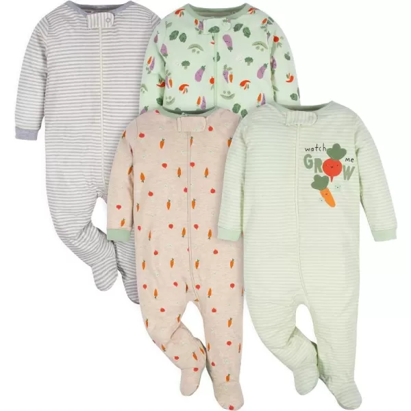 Gerber Baby Boys 4 Pack Sleep 'N Play Footie
