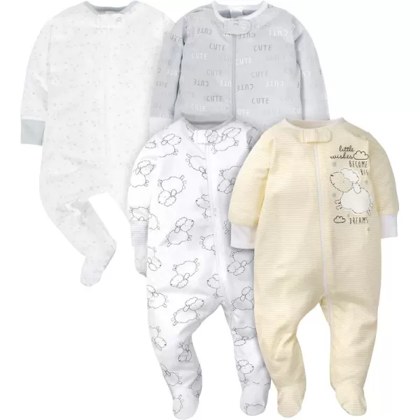 Gerber Baby Boys 4 Pack Sleep 'N Play Footie