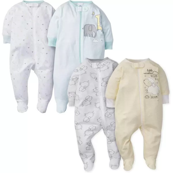 Gerber Baby Boys 4 Pack Sleep 'N Play Footie
