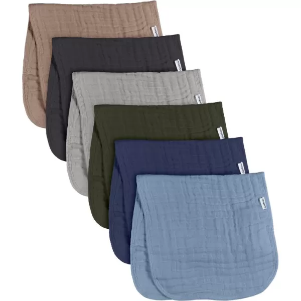 Gerber Baby Unisex Muslin Burp Cloths 6-Pack, Vanilla, Large Size 20" x 10"