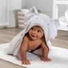 imageGerber Baby 4 Piece Animal Character Hooded Towel and Washcloth Set Brown Lion One SizeGrey Elephant