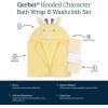 imageGerber Baby 4 Piece Animal Character Hooded Towel and Washcloth Set Brown Lion One SizeYellow Giraffe