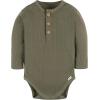 imageGerber Baby Boys 2Pack Bodysuits Charcoal Green 03 Months