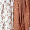 imageGerber Baby Unisex 2Pack Muslin Blanket Coastal Calm One SizeBoho Rainbow