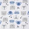 imageGerber Boys Newborn Infant Baby Toddler Nursery 100 Cotton Flannel Receiving Swaddle Blanket Safari White5 Count Pack of 1Critters Blue