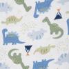 imageGerber Boys Newborn Infant Baby Toddler Nursery 100 Cotton Flannel Receiving Swaddle Blanket Safari White5 Count Pack of 1Dinosaur Blue