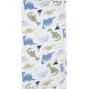 imageGerber Boys Newborn Infant Baby Toddler Nursery 100 Cotton Flannel Receiving Swaddle Blanket Safari White5 Count Pack of 1Dinosaur Blue