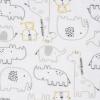 imageGerber Boys Newborn Infant Baby Toddler Nursery 100 Cotton Flannel Receiving Swaddle Blanket Safari White5 Count Pack of 1Safari Animals White