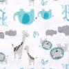 imageGerber Boys Newborn Infant Baby Toddler Nursery 100 Cotton Flannel Receiving Swaddle Blanket Safari White5 Count Pack of 1Safari White