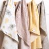 imageGerber Unisex Baby 100 Cotton Flannel Receiving Blankets 30x30 Inches Pack of 4 Animal Geo Girl One SizeAnimals  Geos Neutral