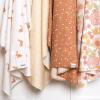 imageGerber Unisex Baby 100 Cotton Flannel Receiving Blankets 30x30 Inches Pack of 4 Animal Geo Girl One SizeRetro Floral