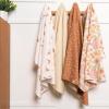 imageGerber Unisex Baby 100 Cotton Flannel Receiving Blankets 30x30 Inches Pack of 4 Animal Geo Girl One SizeRetro Floral