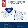 imageGerber Unisex Baby Nfl Team Bandana Bibs and Burp Cloth SetBills