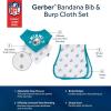 imageGerber Unisex Baby Nfl Team Bandana Bibs and Burp Cloth SetDolphins
