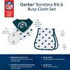 imageGerber Unisex Baby Nfl Team Bandana Bibs and Burp Cloth SetEagles