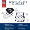 imageGerber Unisex Baby Nfl Team Bandana Bibs and Burp Cloth SetSteelers