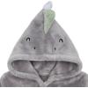 imageGerber Unisex Baby Plushy Soft Hooded Animal Character BathrobeCharcoal Dino