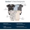 imageGerber babyboys 5pack Short Sleeve Variety Onesies BodysuitsMulticolor Print