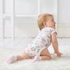 imageGerber babygirls 5pack Short Sleeve Variety Onesies BodysuitsElephantsFlowers