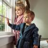 imageModern Moments by Gerber unisexbaby Plush Shawl Collar RobeNavy