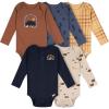 imageGerber Baby Boys 6pack Longsleeve Onesies BodysuitWestern Style