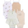 imageGerber Baby Girls MultiPack Sleeveless Onesies BodysuitGreen Foral