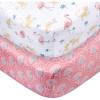 imageGerber Baby Unisex 2Pack Knit Crib Sheet Coastal Calm One SizeAnimal Geo Girl