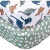 imageGerber Baby Unisex 2Pack Knit Crib Sheet Coastal Calm One SizeDino Time