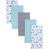 imageGerber Boys Newborn Infant Baby Toddler Nursery 100 Cotton Flannel Receiving Swaddle Blanket Safari White5 Count Pack of 1Safari White