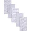 imageGerber Boys Newborn Infant Baby Toddler Nursery 100 Cotton Flannel Receiving Swaddle Blanket Safari White5 Count Pack of 1Sheep Grey
