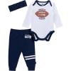 imageGerber NFL Baby Girls 3piece Onesie Bodysuit Pants ampamp Headband SetSeahawks