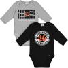 imageGerber NFL Unisex Baby Nfl 2pack Long Sleeve Onesie BodysuitBengals