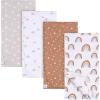 imageGerber Unisex Baby 100 Cotton Flannel Receiving Blankets 30x30 Inches Pack of 4 Animal Geo Girl One SizeBoho Rainbow
