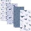 imageGerber Unisex Baby 100 Cotton Flannel Receiving Blankets 30x30 Inches Pack of 4 Animal Geo Girl One SizeCoastal Calm