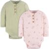 imageGerber Unisex Baby Baby Boys and Baby Girls 2pack BodysuitsFloral