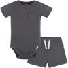 imageGerber Unisex Baby Bodysuit and Short SetDark Grey