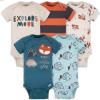 imageGerber babygirls 5pack Short Sleeve Variety Onesies BodysuitsMulticolor Cute Fox