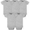 imageGerber babygirls 5pack Solid Onesies BodysuitsGray