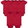 imageGerber babygirls 5pack Solid Onesies BodysuitsRed