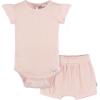 imageGerber babygirls Bodysuit and Shorts SetCrystal Pink