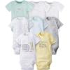 imageGerber unisexbaby 8pack Short Sleeve Onesies BodysuitsAnimals Green