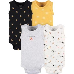 imageGerber Baby Boys MultiPack Sleeveless Onesies BodysuitBackyard Bbq