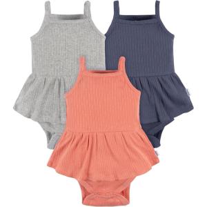 imageGerber Baby Girls MultiPack Sleeveless Onesies BodysuitLantana