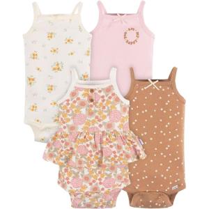 imageGerber Baby Girls MultiPack Sleeveless Onesies BodysuitRetro Floral