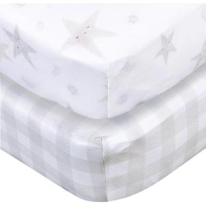 imageGerber Baby Unisex 2Pack Knit Crib Sheet Coastal Calm One SizeCelestial