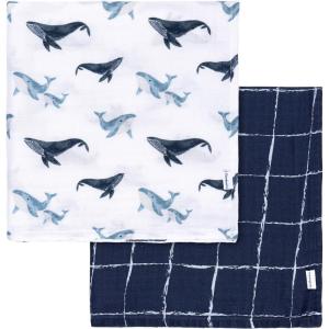 imageGerber Baby Unisex 2Pack Muslin Blanket Coastal Calm One SizeCoastal Calm